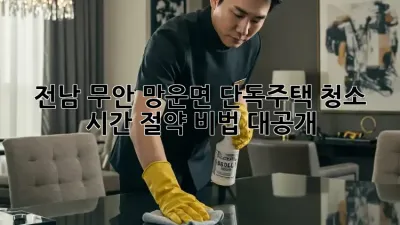 전남 무안 망운면 단독주택 청소, 시간 절약 비법 대공개!